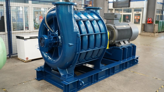 HT250 Shell Multistage Centrifugal Air Blower Airfoil Return Flow Blade Bereikt hoge statische druk