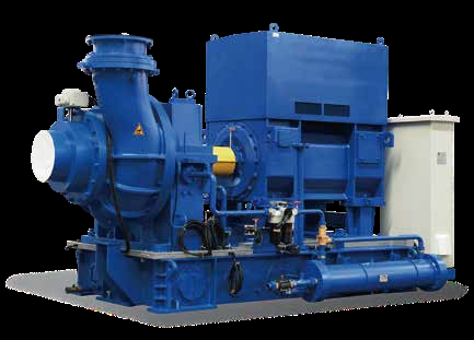 Elektrische eentraps centrifugaalcompressor 0-1,7 barg 40-800 m³/min
